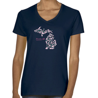 "Traverse City Cherry Blossom"Women's V-Neck