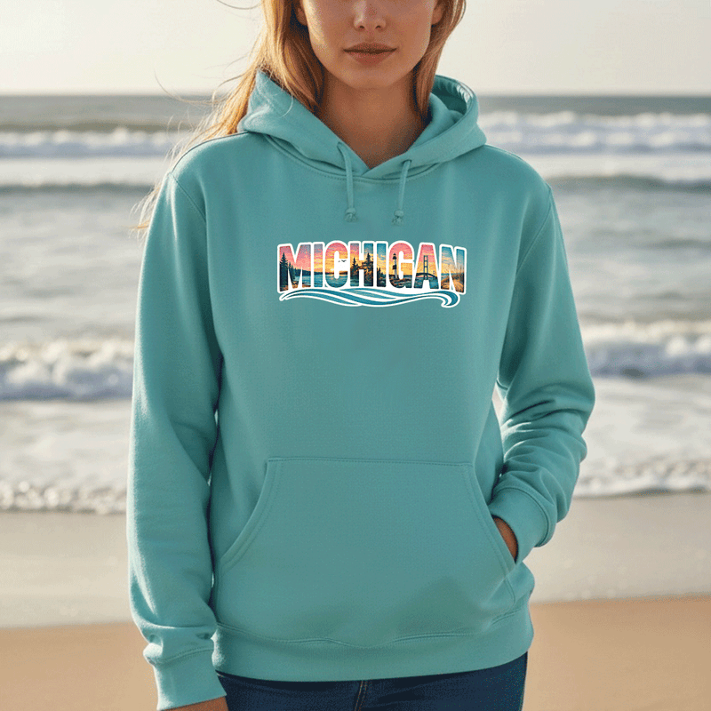 "True Michigan "Relaxed Fit Classic Unisex Hoodie