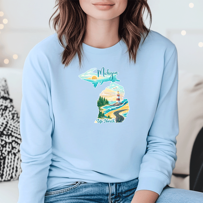 "Up North Escape"Relaxed Fit Long Sleeve Unisex T-Shirt