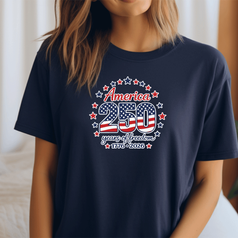 "America 250 Years"Relaxed Fit Crew Unisex T-Shirt