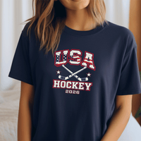"USA Hockey"Relaxed Fit Crew Unisex T-Shirt