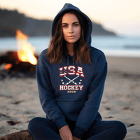 "USA Hockey"Relaxed Fit Classic Unisex Hoodie