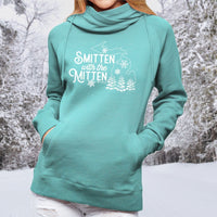 "Winter Smitten"Women's Fleece Funnel Neck Pullover Hoodie