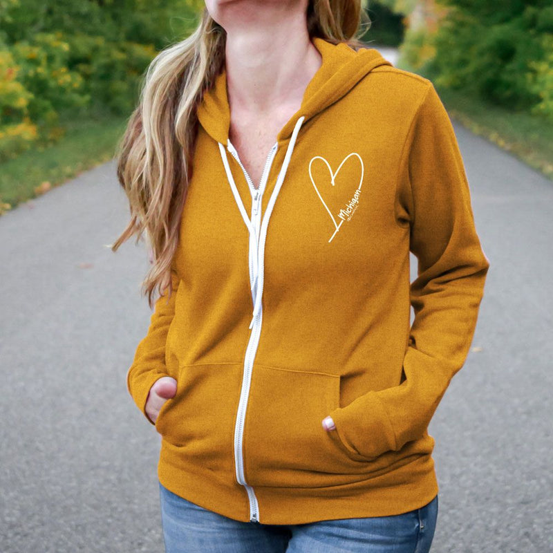 "Little Love"Relaxed Fit Angel Fleece Full Zip Unisex Hoodie