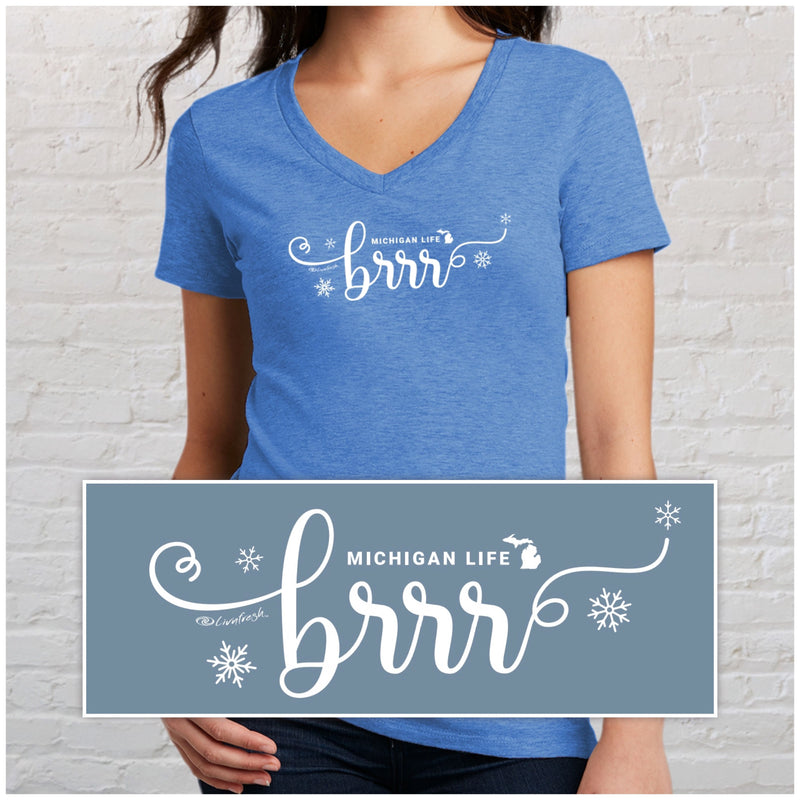 "Brrr... It's Cold In Michigan"Women's V-Neck