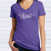 "Brrr... It's Cold In Michigan"Women's V-Neck