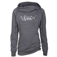 "Brrr... It's Cold In Michigan"Women's Fleece Funnel Neck Pullover Hoodie