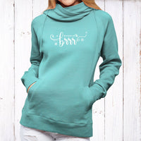 "Brrr... It's Cold In Michigan"Women's Fleece Funnel Neck Pullover Hoodie