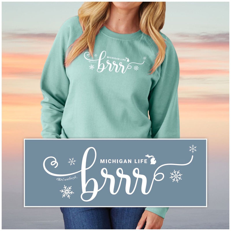 "Brrr... It's Cold In Michigan"Women's Pullover Crew