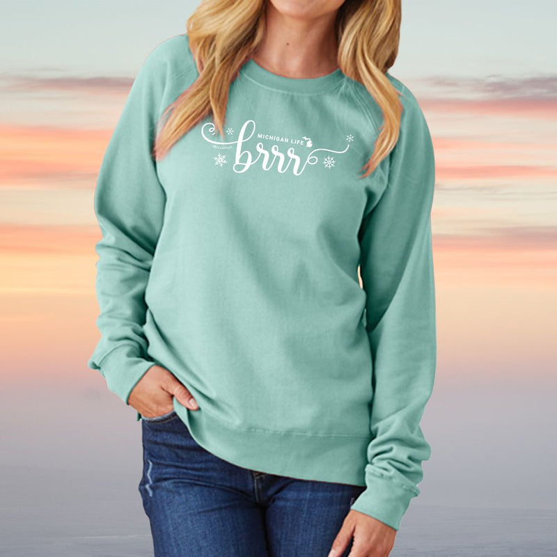 "Brrr... It's Cold In Michigan"Women's Pullover Crew