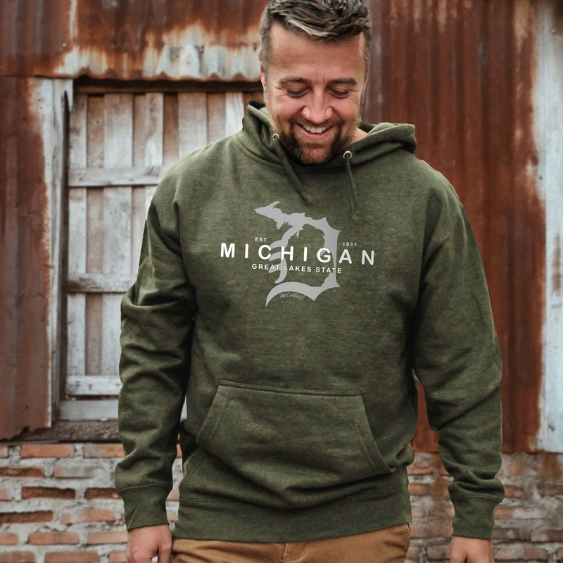 "Michigan D Established 1837"Men's Classic Hoodie