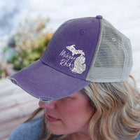"Michigan Rocks Petoskey Stone"Distressed Comfort Hat