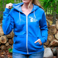 "Fresh Coast"Relaxed Fit Angel Fleece Full Zip Unisex Hoodie