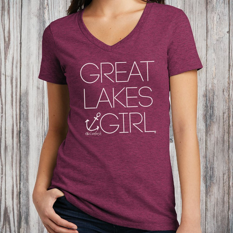 "Great Lakes Girl"Women's V-Neck
