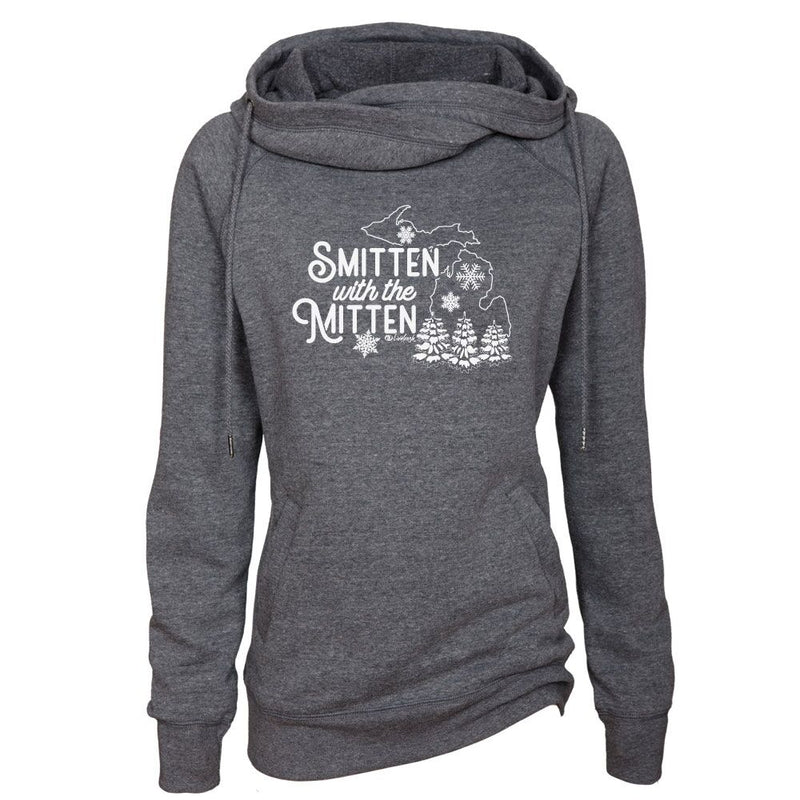 "Winter Smitten"Women's Fleece Funnel Neck Pullover Hoodie