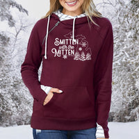 "Winter Smitten"Women's Striped Double Hood Pullover
