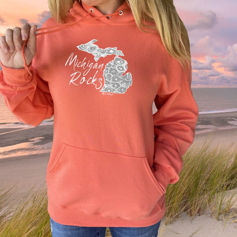 "Michigan Rocks Petoskey Stone"Relaxed Fit Classic Unisex Hoodie