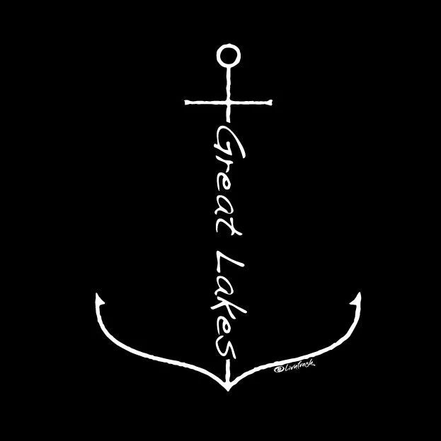 "Great Lakes Anchor"Soft Style Relaxed Fit Unisex Hoodie