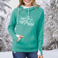 "Winter Smitten"Women's Striped Double Hood Pullover