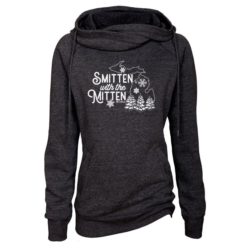"Winter Smitten"Women's Fleece Funnel Neck Pullover Hoodie