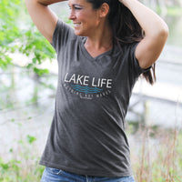 "Lake Life WAVES"Women's V-Neck