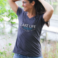"Lake Life WAVES"Women's V-Neck