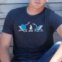 "Michigan Campfire"Men's Crew T-Shirt