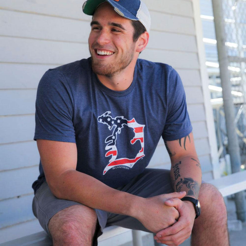 Michigan D Flag Men's T-Shirt