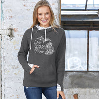 Michigan Love Where You're From Womens Striped Double Hood Pullover