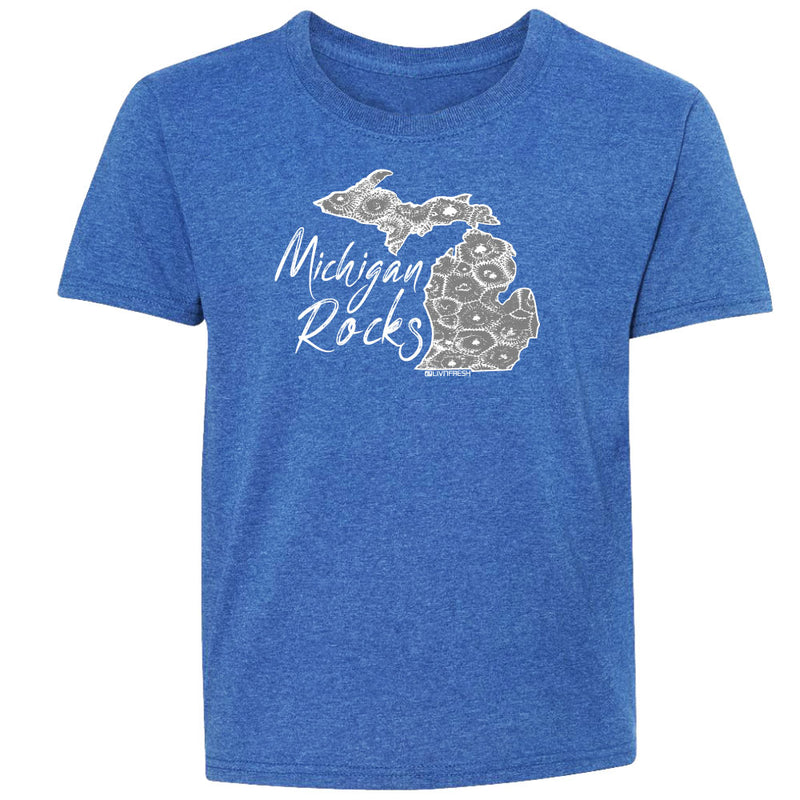 "Michigan Rocks Petoskey Stone"Youth T-Shirt