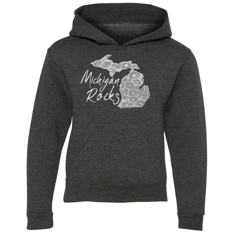 "Michigan Rocks Petoskey Stone"Youth Hoodie