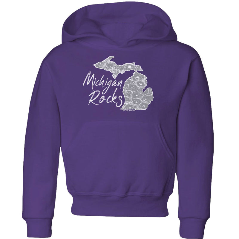 "Michigan Rocks Petoskey Stone"Youth Hoodie