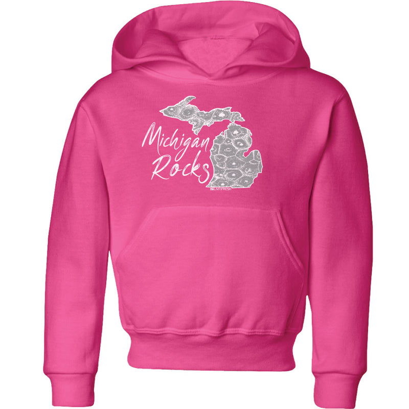 "Michigan Rocks Petoskey Stone"Youth Hoodie