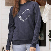 "Fall In Love With Winter"Relaxed Fit Angel Fleece Pullover Unisex Crew