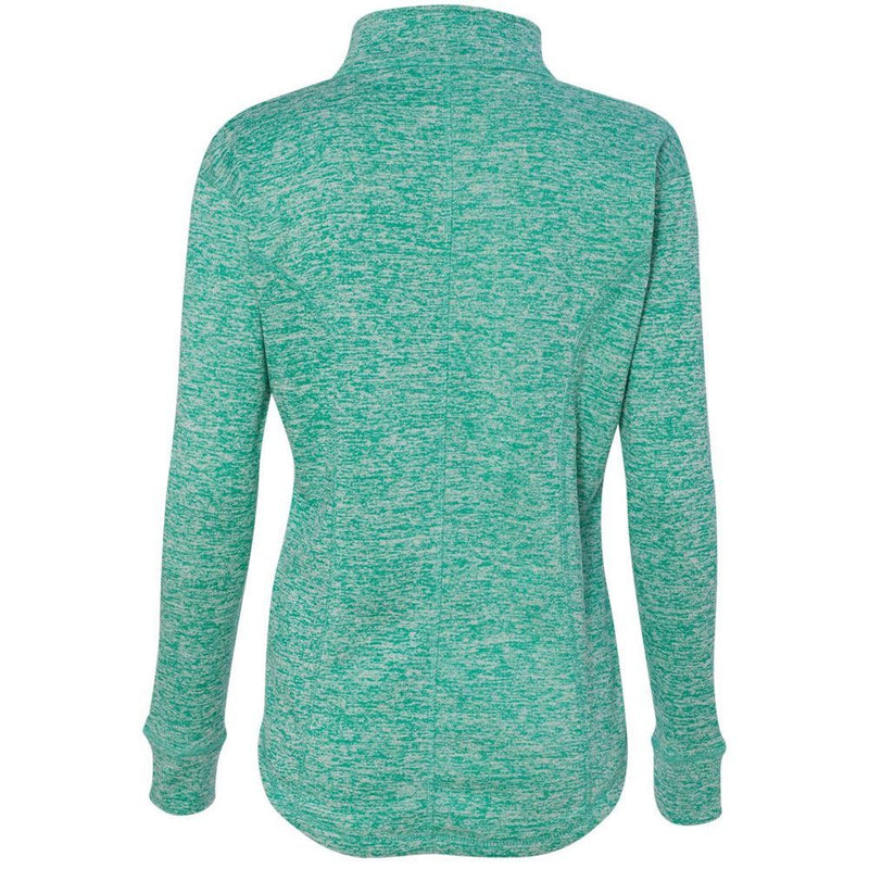 "Michigan D"Women's 2 Tone Fashion 1/4 Zip Sweatshirt