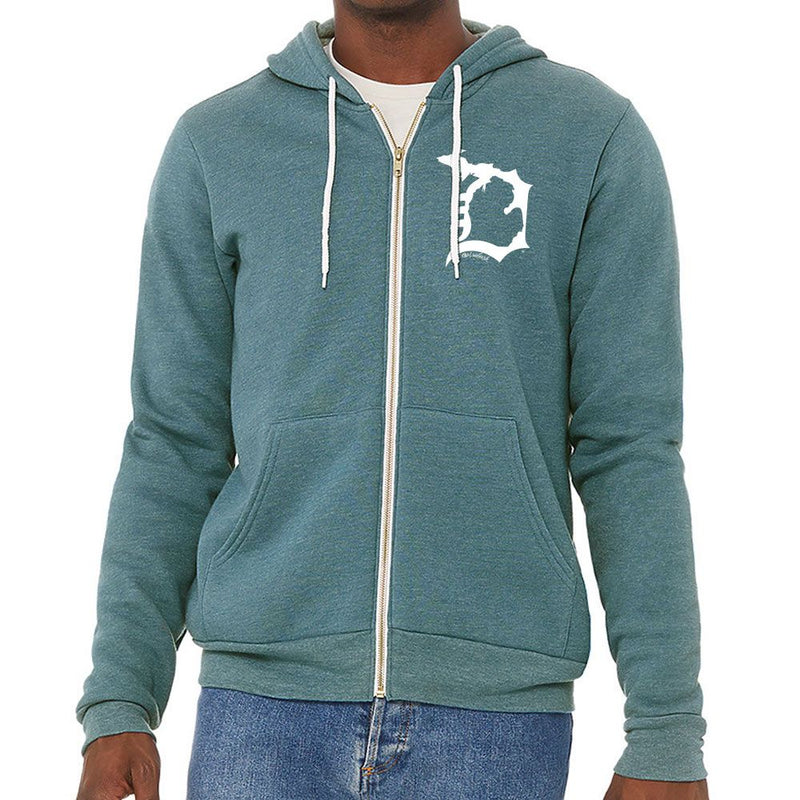 "Michigan D"Men's Full Zip Hoodie