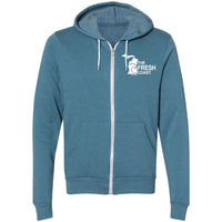 "Fresh Coast"Relaxed Fit Angel Fleece Full Zip Unisex Hoodie