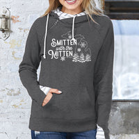 "Winter Smitten"Women's Striped Double Hood Pullover