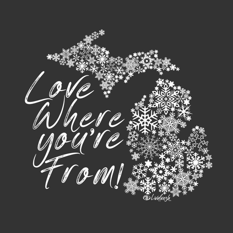 "Michigan Love Where You're From"Women's V-Neck