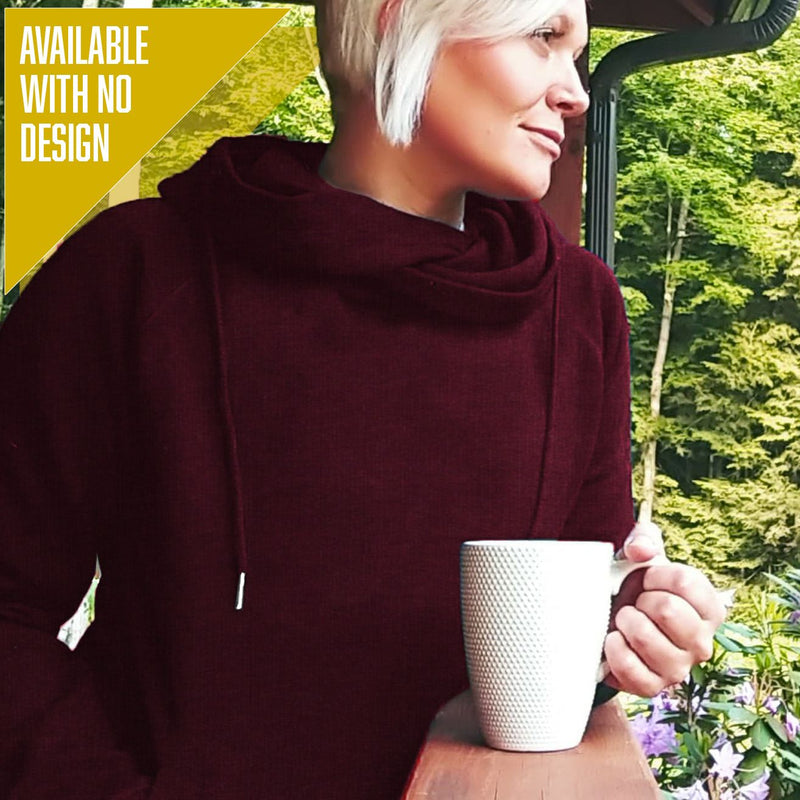 "Livn Simply"Women's Fleece Funnel Neck Pullover Hoodie
