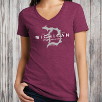 "Michigan D Established 1837"Women's V-Neck