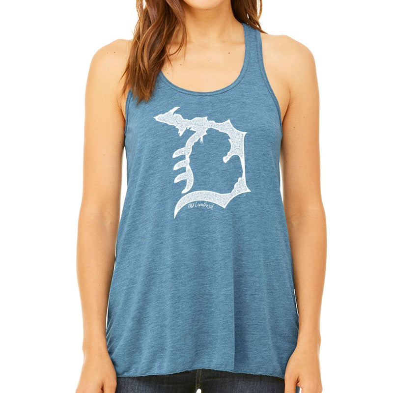 "Michigan D"Women's Flowy Tank Top