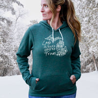 "Michigan Love Where You're From"Relaxed Fit Angel Fleece Unisex Hoodie