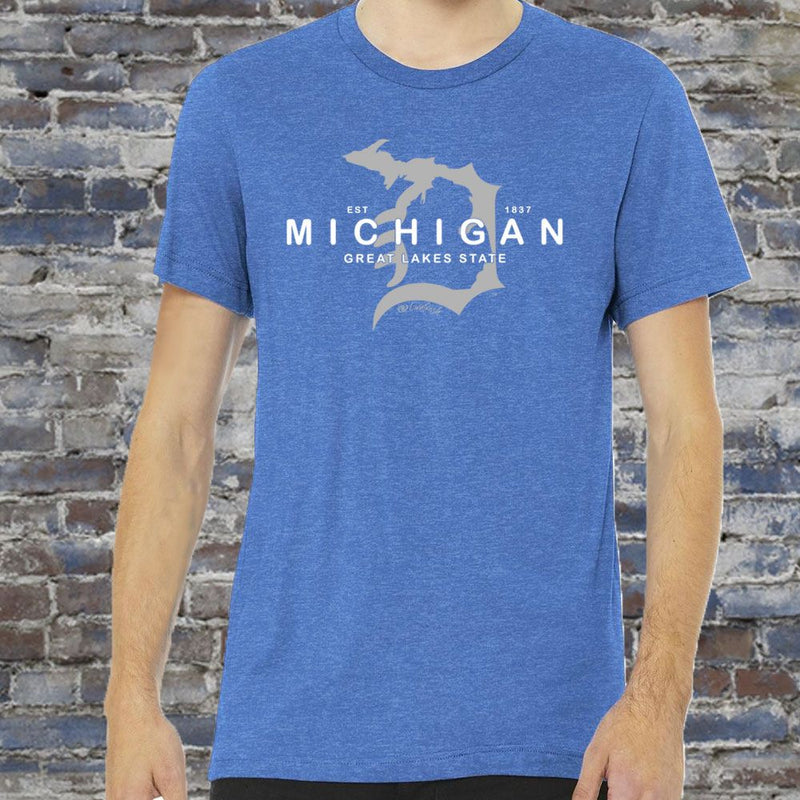 "Michigan D Established 1837"Men's Crew T-Shirt
