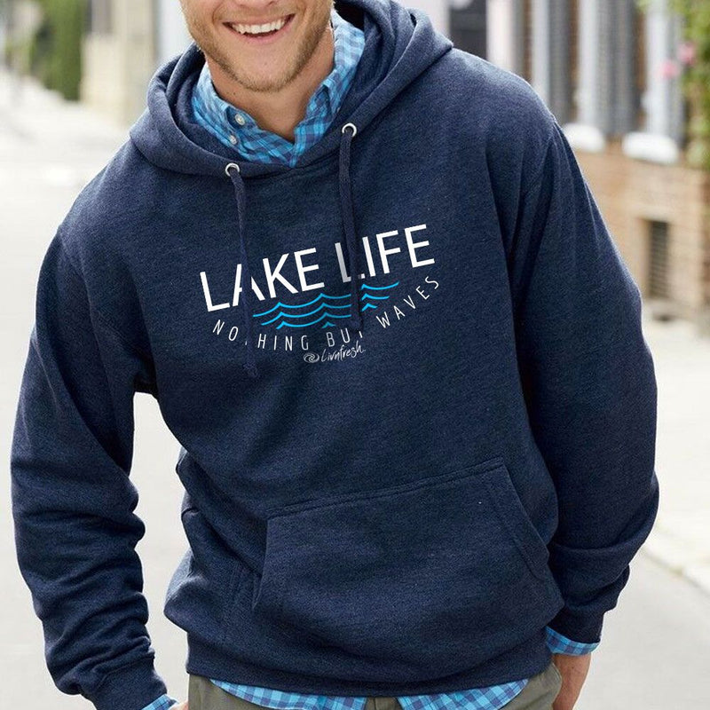 "Lake Life WAVES"Men's Classic Hoodie