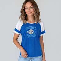 "Detroit Helmet"Women's Colorblock Tee