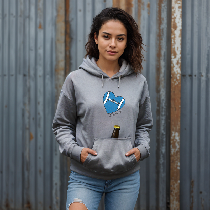 "Love Detroit"Relaxed Fit Unisex Tailgate Hoodie