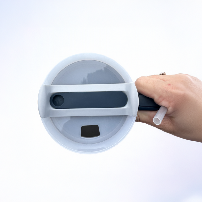 40oz. Custom Peach Stainless Steel Travel Tumbler with Straw and Handle. Plus 5 Decals.