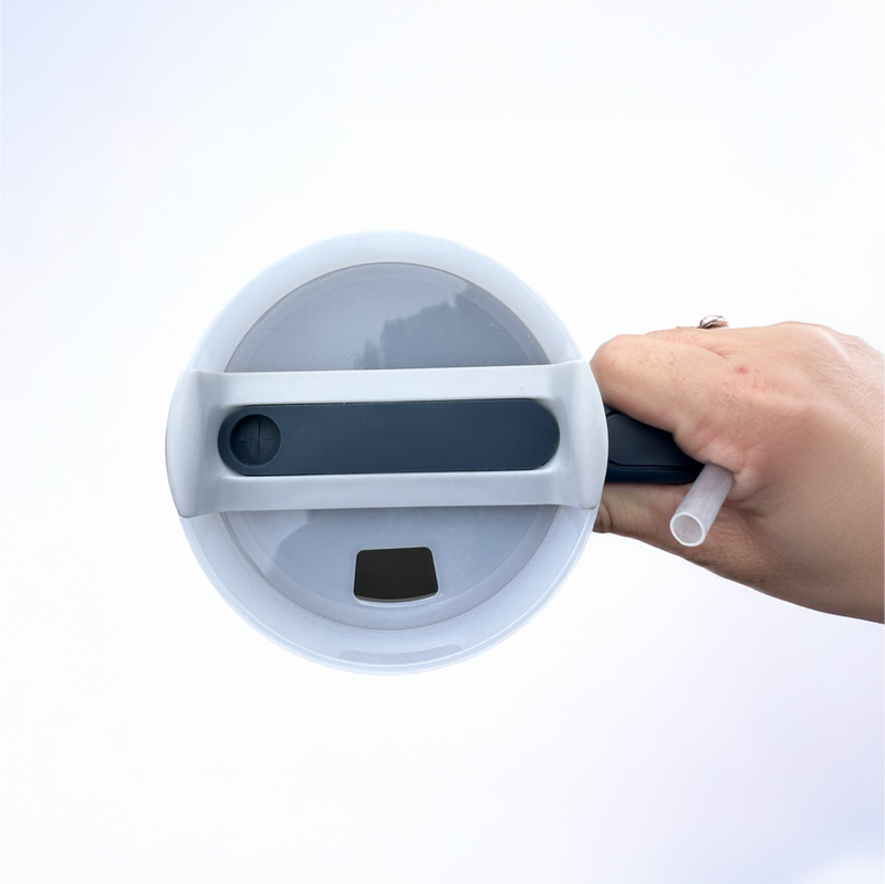 40oz. Custom Mint Stainless Steel Travel Tumbler with Straw and Handle. Plus 5 Decals.