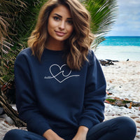 "Wave Of Love"Relaxed Fit Classic Crew Sweatshirt